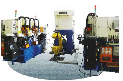 Model 160 YES Engine valve full automatic upsetting Servo Screw Press 160YES 型 エンジンバルブ全自動熱間アプセット加工サーボスクリュープレス